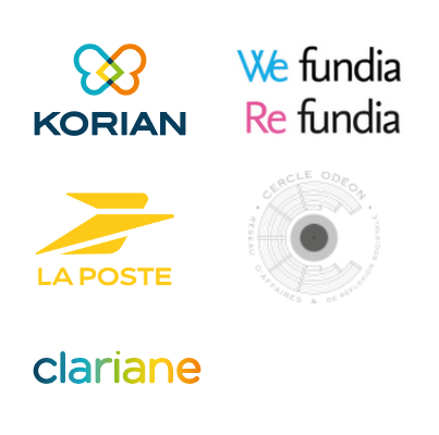 logo clients collaborations parolumen korian we fundia la poste cercle odeon clariane